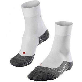 Falke RU4 Cool Volume Ergonomic Cushioned Crew Running Socks - White/Grey, Size 11-12.5 Mens