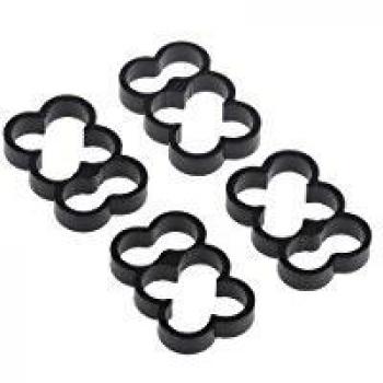 Alphacool Eiskamm Alu X6 - 4mm Black Cable Management Clips - 4 Pack