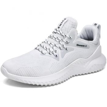 UBFEN Zapatillas de Running Padel para Hombres Zapatos Deportivas Gimnasio Correr Deportes de Exterior y Interior Fitness Casual Sneakers EU 40 A Blanco