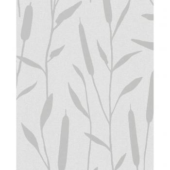 Noordwand Papel de Pared Metalizado Topchic Reed Plumes en Color Gris y Beige