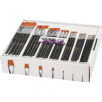 Pinceles Gold Line, Planos, 0+2+4+8+12+16+20, Ancho: 2-24 mm, 84 Piezas