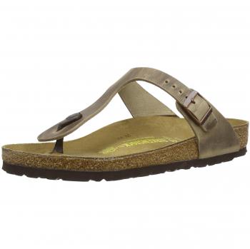 Birkenstock Gizeh Tobacco Brown Oiled Nubuck Leather Unisex Sandals