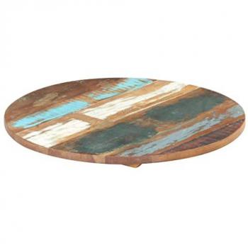Tablero de mesa redonda 40 cm 25-27 mm madera maciza reciclada