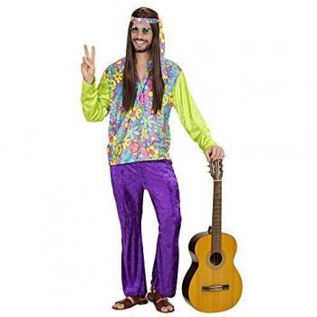 Disfraz de Hippie Hombre Violeta de Terciopelo - Talla S