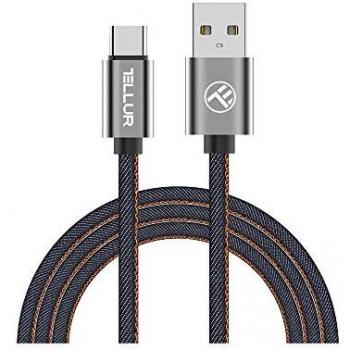 Cable de datos Tellur USB a Tipo-C 1m Denim