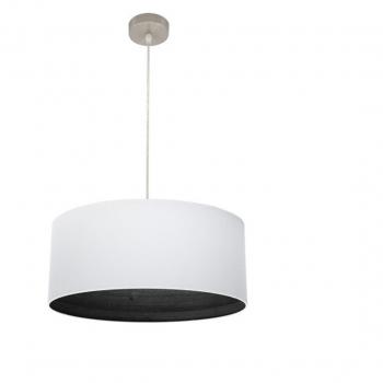 FABRILAMP Colgante Tatiana 1xe27 Niquel/blanco-madera Negra Regx50x50 Cm