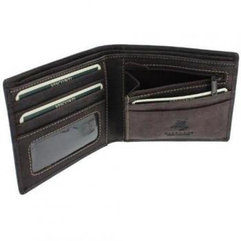 Visconti Cartera Shield de Cuero Engrasado 707 Marrón Petróleo