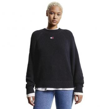Tommy Jeans Women's Cozy Black Turtleneck Sweater, Size M