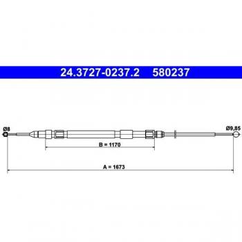 Cable de freno de mano ATE 24.3727-0237.2