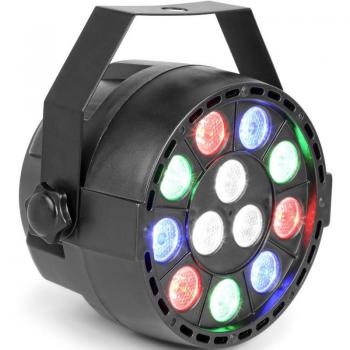 Foco PAR LED 12 x 1W RGBW DMX - Carcasa Plástica Robusta, Modo Automático, Ideal para Fiestas y Escenarios
