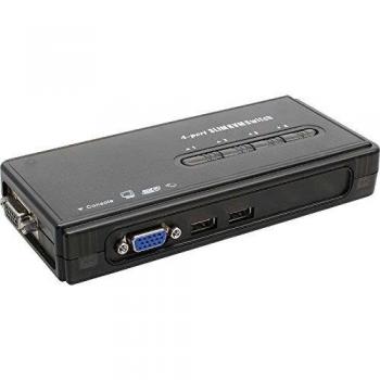 Conmutador KVM InLine® 4 Puertos USB y VGA, Resolución 2048 x 1536 Pixels