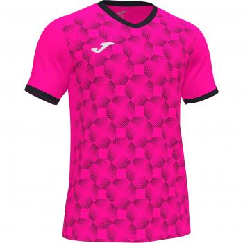 Joma Supernova III Fluorescent Pink and Black Short Sleeve T-Shirt