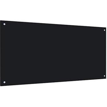vidaXL Protector Salpicaduras Cocina Vidrio Templado Negro 120x60cm Protección Herramientas Accesorios Protección Grasa al Cocinar Fiable Práctico