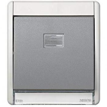 Simon 4400010-035 - Marco Con Tecla Simple Gris S.44 Aqua