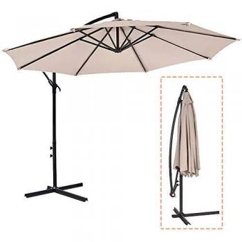 Sombrilla Parasol de para Terraza Jardín Patio Ajustable Protección Solar UV