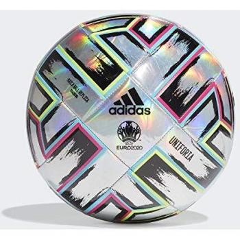 adidas UNIFO TRN Balón de Fútbol, Men's, Silver Met./Signal Green/Bright Cyan/Shock Pink, 5
