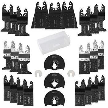 electrapick 26 Piezas Accesorios para Herramientas Oscilantes Multifunción Cuchillas oscilantes Parkside Dewalt Ryobi Bosch para Corte de madera/metal y plástico con 2 separadoras
