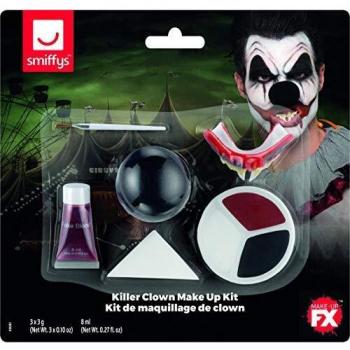 Smiffys Killer - Kit de cosméticos, diseño de payaso, color azul