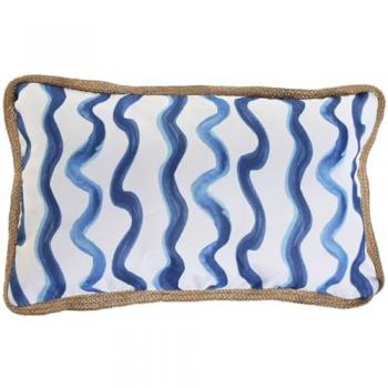 Cojín Home ESPRIT Azul Blanco 50 x 30 cm