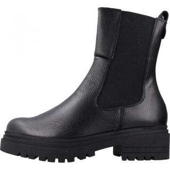 Botines de Piel Shelby negro para mujer - Altura tacón 5cm - Marca Porronet - Modelo 4514P - Botines planos de piel