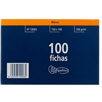 Miquelrius - Flashcards, 100 Fichas Lisas, Tarjetas para estudio, 100 x 150 mm