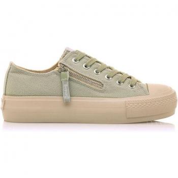 MTNG Mustang Bigger X Zapatillas Deportivas para Mujer, Color Verde, con Cierre de Cordones y Puntera Redonda, Adorno de Cremallera