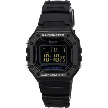 Casio Standard Digital Quartz Watch with Resin Strap and Black Dial for Men and Women