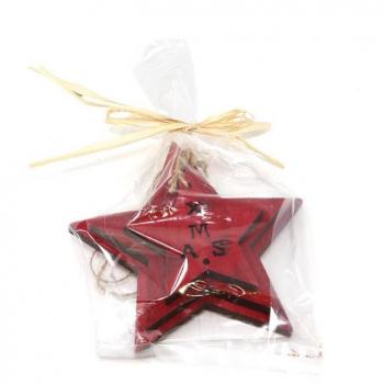 Bolsa de 3 Estrellas de Madera Roja Surtidas