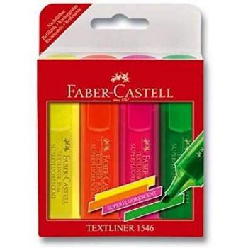 Marcador Textliner Fluorescente Pack 4 Colores Asortidos: Amarillo, Naranja, Rosa, Verde