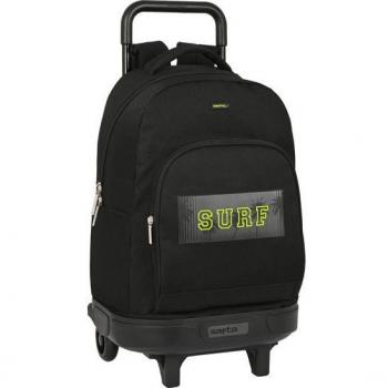 Mochila con Ruedas Compact Surf - Hombreras y Espalda Acolchada, Carro Incorporado Extraíble y Lavable, Diseño Ergonómico - Safta