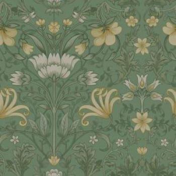 Green Botanical Vintage Floral Vines Leaves Garden Wallpaper - Holden Decor