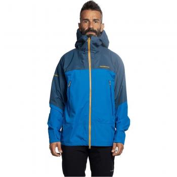 Chaqueta de hombre Trangoworld Lunkho con capucha, colores azul claro y azul oscuro, talla M