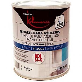 Kolmer - Esmalte al agua para azulejos blanco 750 ml Kolman directo sobre el azulejo sin imprimación