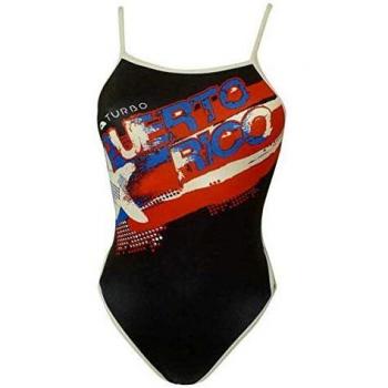 Turbo Traje de Baño Puerto Rico Negro XL Mujeres
