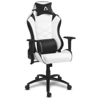 Silla Gaming Alpha Gamer Atena Blanca y Negra Ergonométrica con Reposabrazos Ajustables