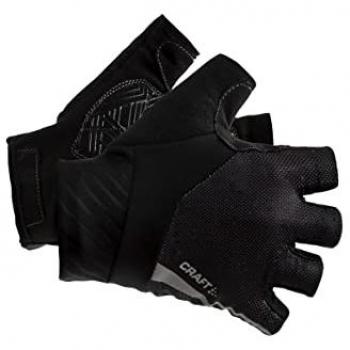 Guantes Craft Rouleur Negro M - Guantes de ciclismo, color negro, talla M, diseño ergonómico, material transpirable, acolchado en la palma para mayor comodidad y agarre