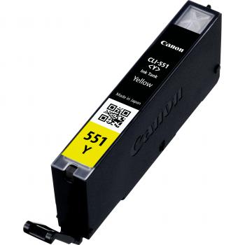Canon CLI-551Y Yellow Ink Cartridge, 7ml (Yield 330 Pages)