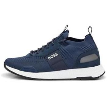 Zapatillas Hombre BOSS Titanium_Runn Azul 45 - Casual, Cordones, Sostenible, Poliéster Reciclado
