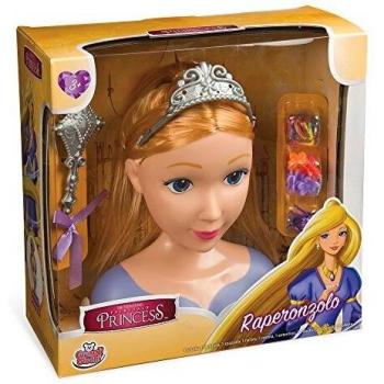 BAMBOLA PRINCESS RAPERONZOLO TESTA DA ACCONCIARE CON ACCESSORI GRANDI GIOCHI 3+