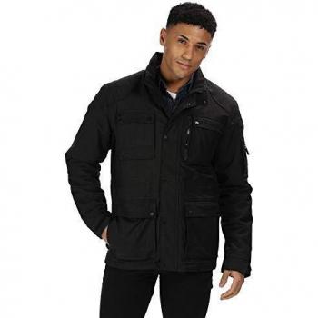 Regatta - Chaqueta Impermeable y Transpirable con Capucha Oculta y Aislante térmico, Impermeable para Hombre, Hombre, Color Negro, tamaño XXXL
