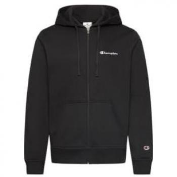 Champion Sudadera con capucha y cremallera para hombre, sudadera con capucha, chaqueta con cremallera, color negro