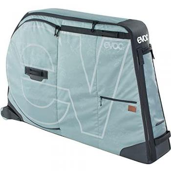 Evoc Bike Travel Bag Steel 280L - Type: Bike Travel Bag, Characteristics: Size: One Size, Color: Steel Grey, Capacity: 280 liters, Features: Lightweight design, separate compartment for wheels, fork mount stabilization, extra-wide