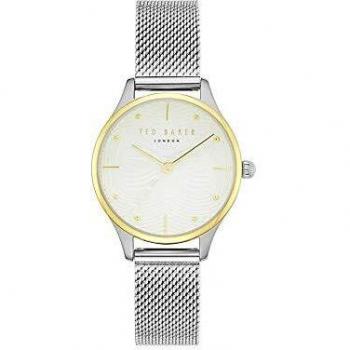 Ted Baker Reloj Analógico para Mujeres de Cuarzo con Correa en Acero Inoxidable TE50704001