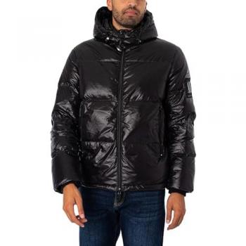 Armani Exchange Woven Down Jacket - Black - Male - Size: S
