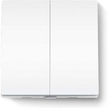 TP-Link Tapo S220 Interruptor Doble de Luz Inteligente WiFi Blanco - Control por App y Voz, Horario Programable, Fácil Instalación