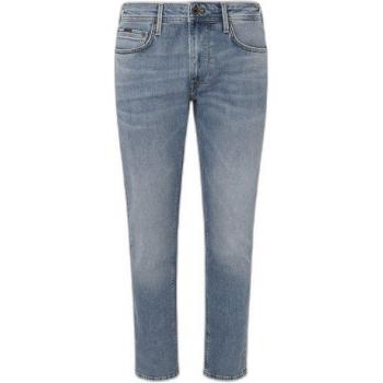 Pepe Jeans Men's Tapered Fit Light Blue Distressed Denim Jeans