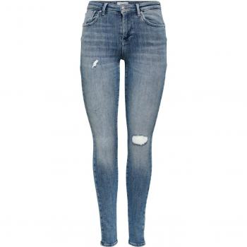 Only Onlpower Life Mid Rise Push-Up Skinny Jeans for Women