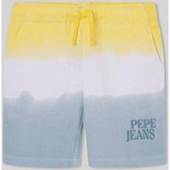 Pepe Jeans - Bermuda Telio amarillo con efecto degradado y cordón de ajuste