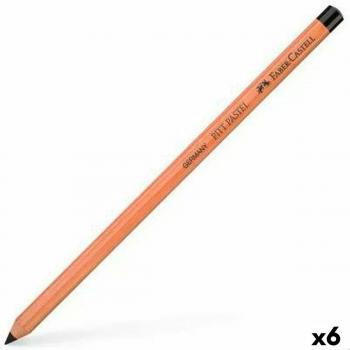 Lápices de colores Faber-Castell Pitt Pastell Negro (6 Unidades)