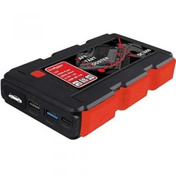 Kraftmax QC3000 - Jumpstarter y Powerbank 7200 mAh con función de linterna, 350A para vehículos de 12V